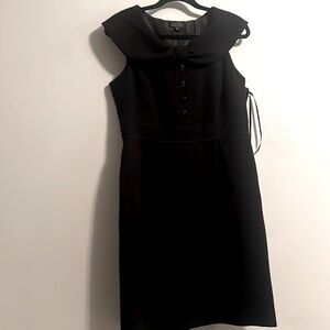 Tahari Arthur Levine petite essentials black dress size 8p